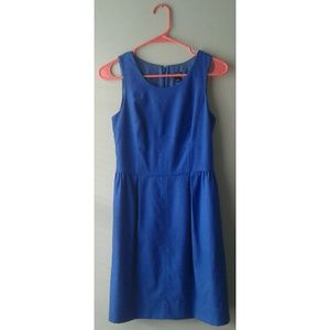 J. CREW | Pleated Shift Dress in Wool Flannel